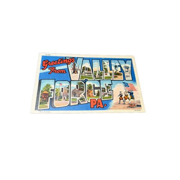 Vintage Greetings from Valley Forge, PA Pennsylvania Post Card - Picture 1 of 2